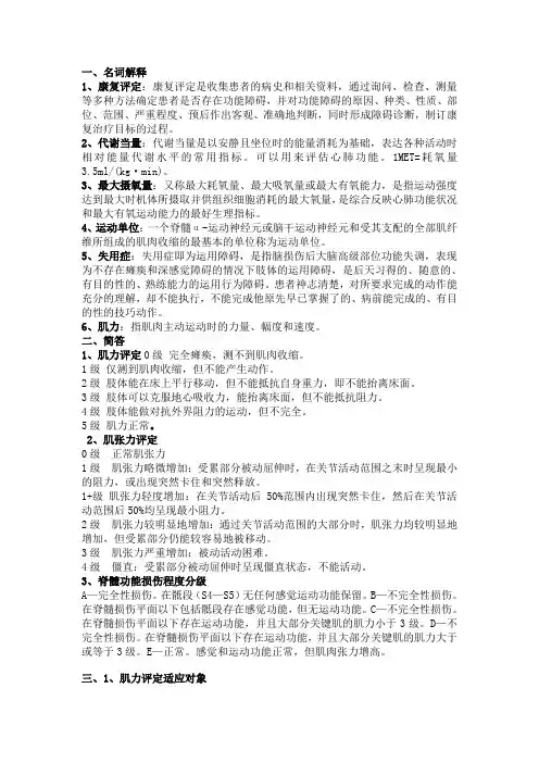 康复评定