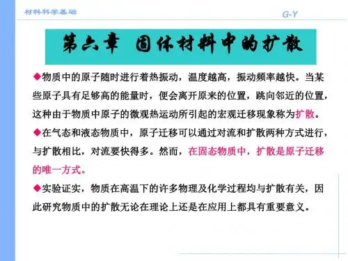 第6章 固体材料中的扩散