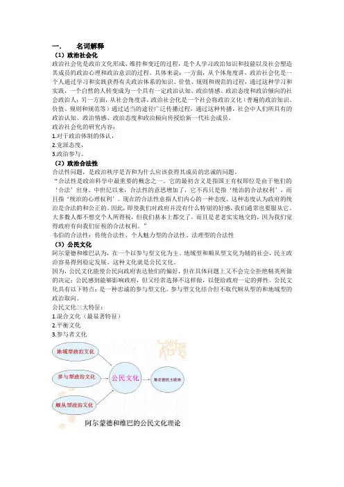 政治社会学 重点