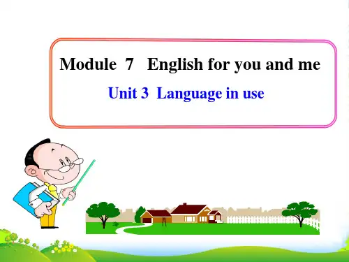 外研版九年级英语下册《Model7 Unit3》优质课课件