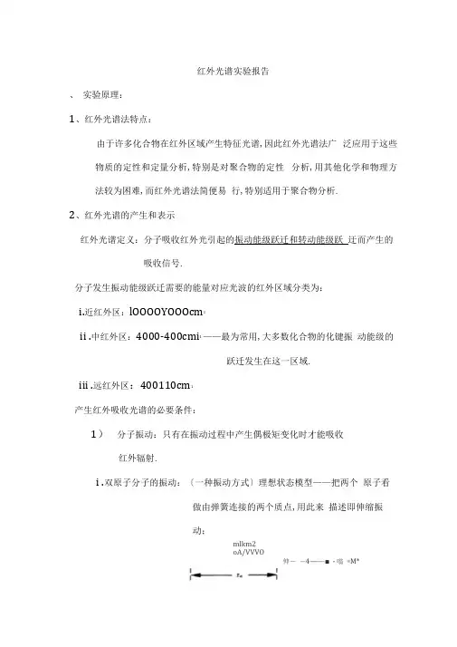 红外光谱试验报告