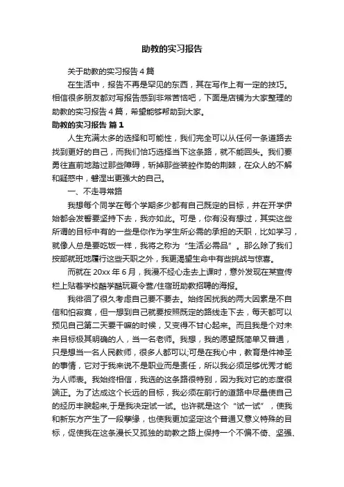 助教的实习报告 2