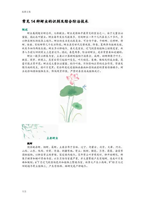 常见14种蚜虫地识别及综合防治技术