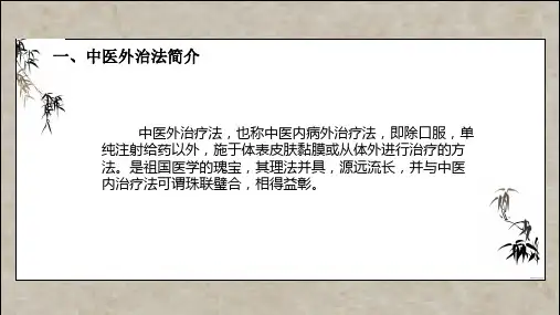 中医外治法ppt课件
