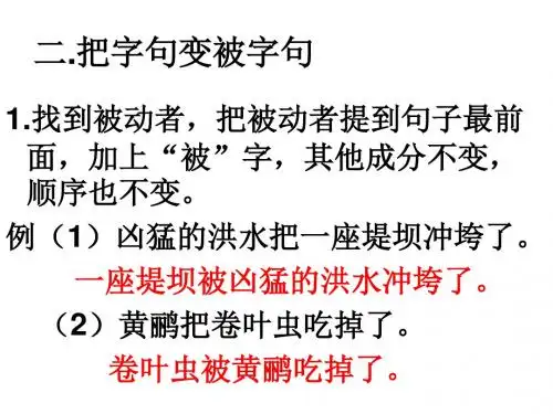 把字句和被字句的互换