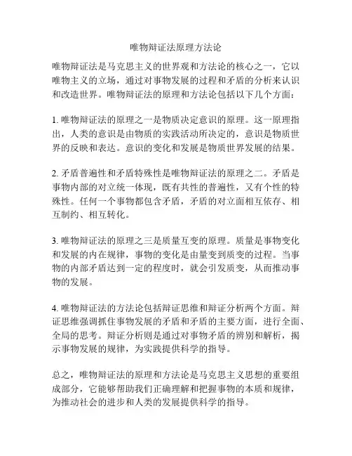 唯物辩证法原理方法论