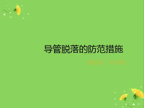 导管的滑脱的预防PPT