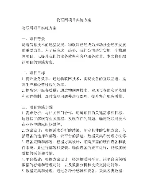 物联网项目实施方案