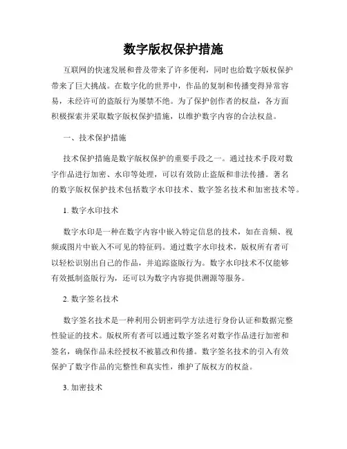 数字版权保护措施