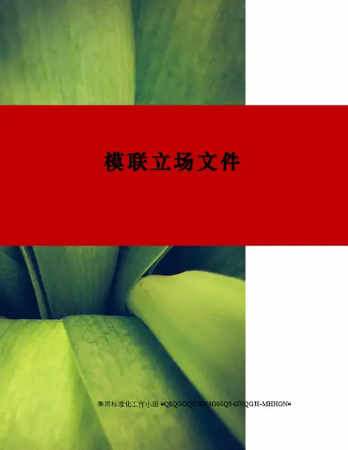 模联立场文件