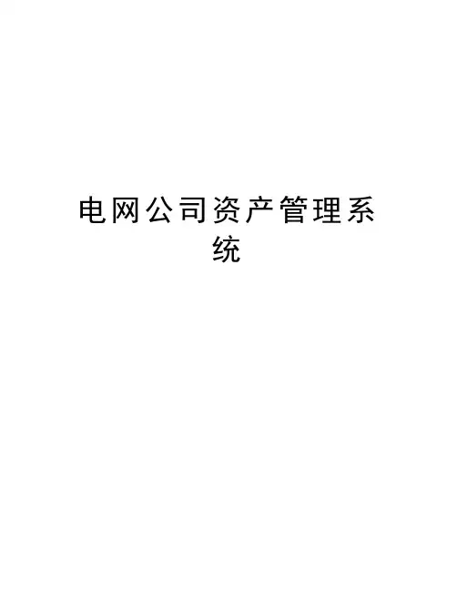 电网公司资产管理系统资料