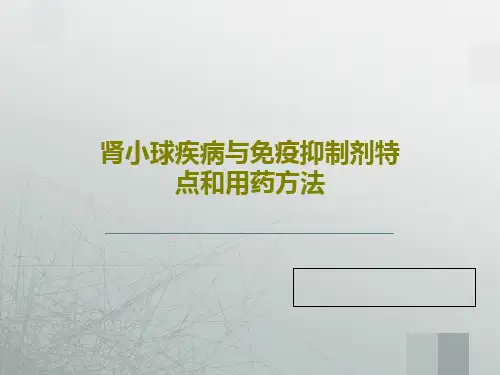 肾小球疾病与免疫抑制剂特点和用药方法58页PPT