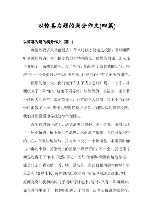 以惊喜为题的满分作文(四篇)