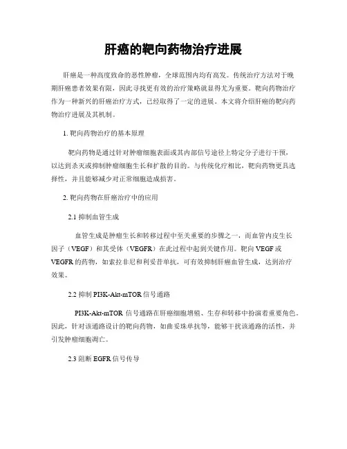 肝癌的靶向药物治疗进展