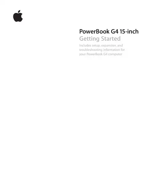 PowerBook G4 15-inch 使用手册说明书
