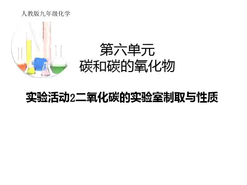 实验活动2二氧化碳的实验室制取与性质课件九年级化学人教版上册(共20张PPT)