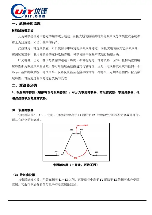 滤波器的原理、种类及划分