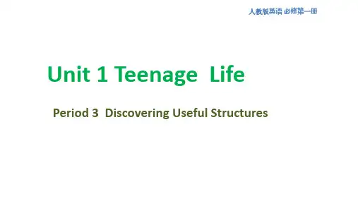 【新教材】1.3 discovering useful structures 课件-人教版高中英语必修第一册