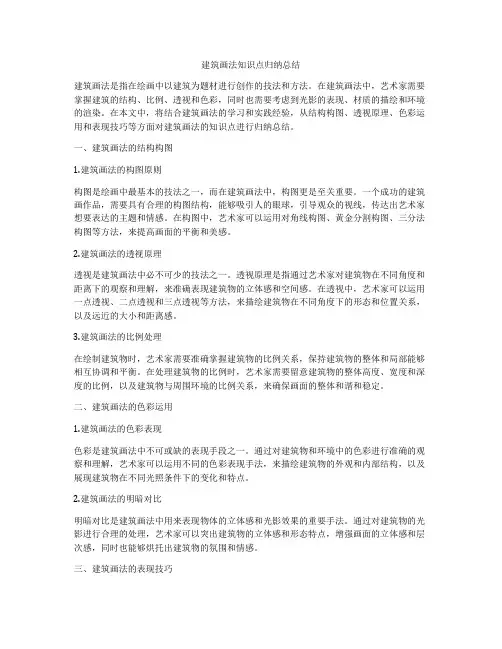 建筑画法知识点归纳总结