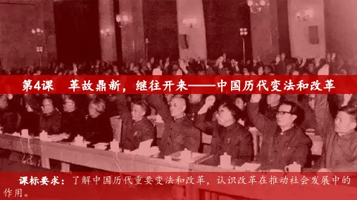 第4课 中国历代变法和改革 课件--2023-2024学年统编版(2019)高中历史选择性必修一