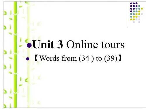 牛津译林版八年级英语下册Unit3 Online tours wordlist1优质课课件