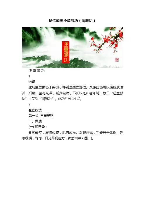 秘传道家还童颜功（润肤功）