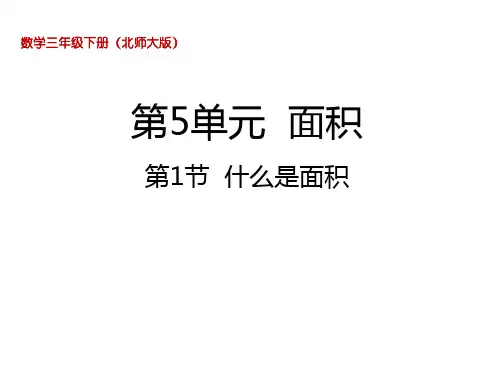 北师大版三年级下册数学课件-5.1 什么是面积 (共26张PPT)