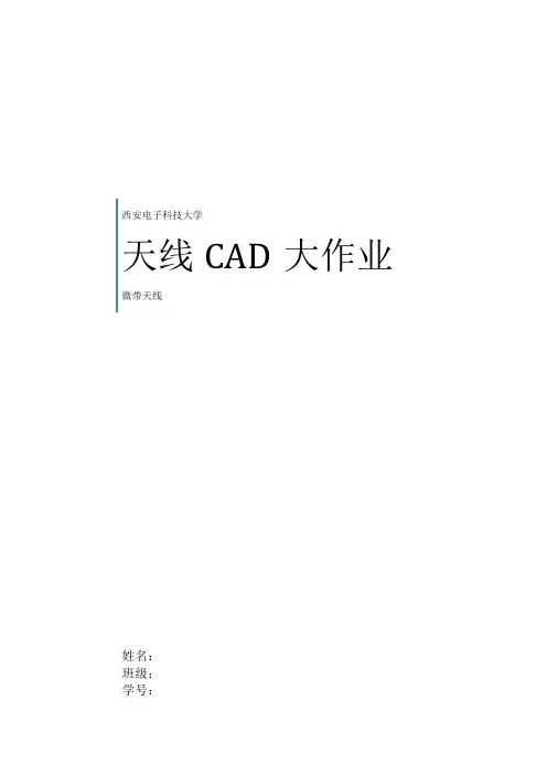 西电CAD大作业微带