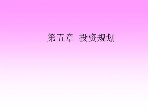 投资规划概述(PPT 84页)