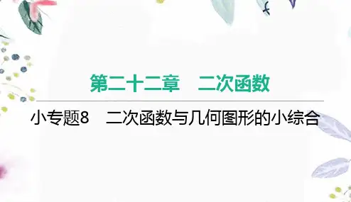 九年级数学人教版(上册)小专题8 二次函数与几何图形的小综合