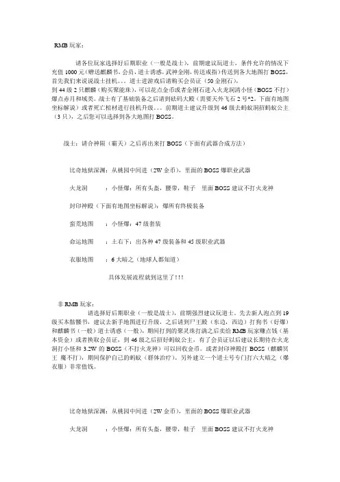 RMB玩家