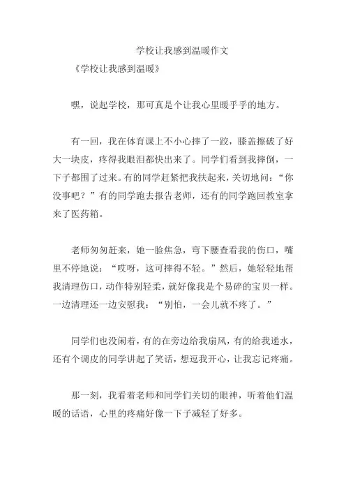 学校让我感到温暖作文
