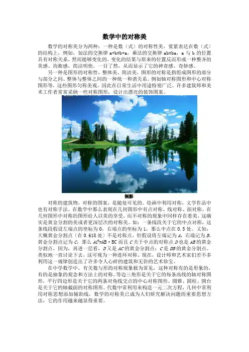 数学中的对称美