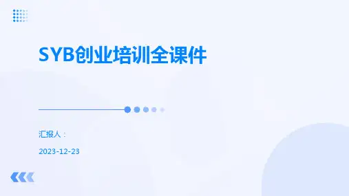 SYB创业培训全课件