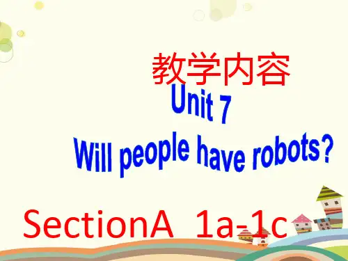 八年级上册Unit 7 Will people have robots[教学课件]