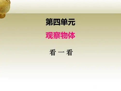 北师大版四年级数学下册四.1看一看