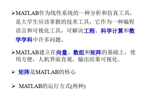 数学建模Matlab基础课件