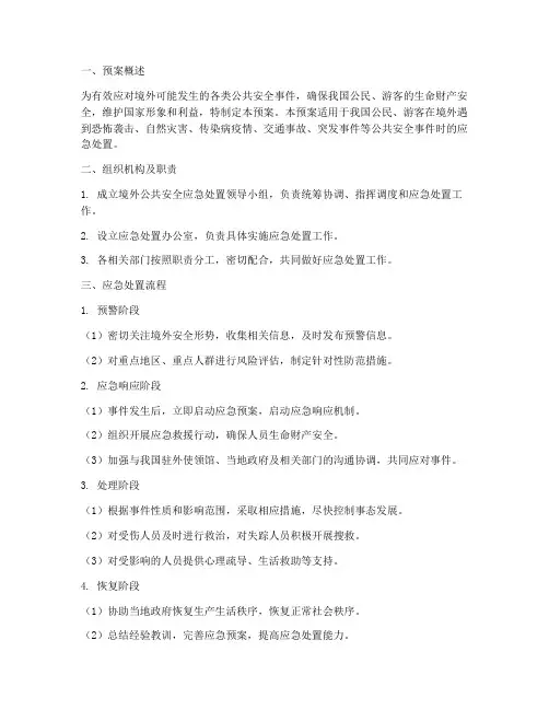 境外公共安全应急处置预案