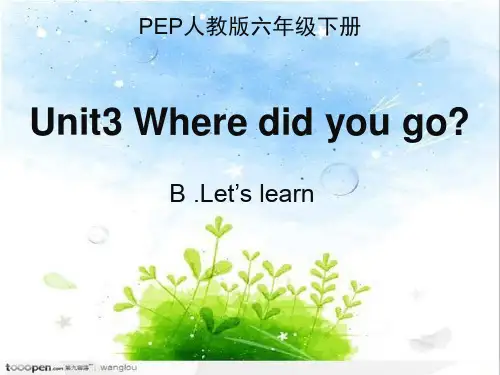六年级英语Unit3B let's learn课件