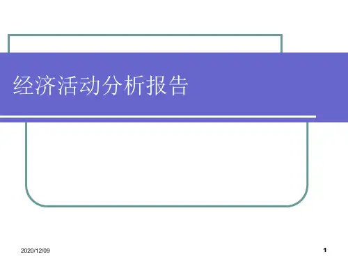 经济活动分析报告PPT教学课件