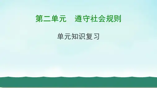 2020秋部编版八年级道德与法治上册 第二单元  单元复习总结   