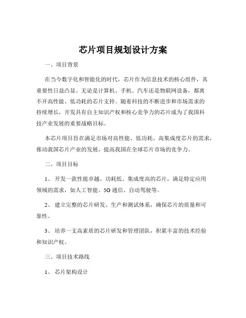 芯片项目规划设计方案