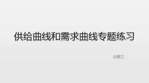 供给曲线和需求曲线专题练习