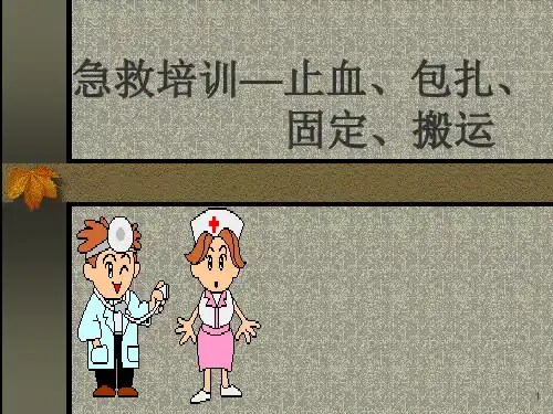 急救培训-止血、包扎、固定、搬运PPT学习课件