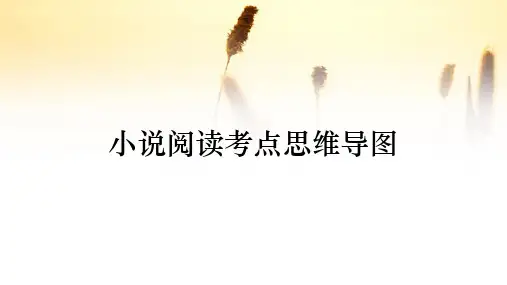 小说阅读考点思维导图(收藏)