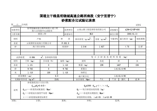 六标记录表P.O32.5