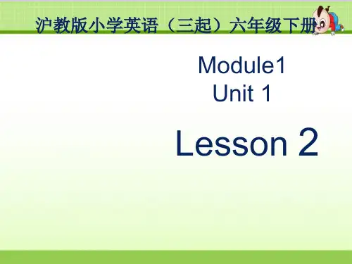 上海教育版英语六年级下册Module 1 Unit 1《You and me》(第2课时)课件