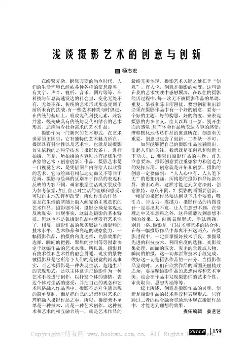 浅谈摄影艺术的创意与创新