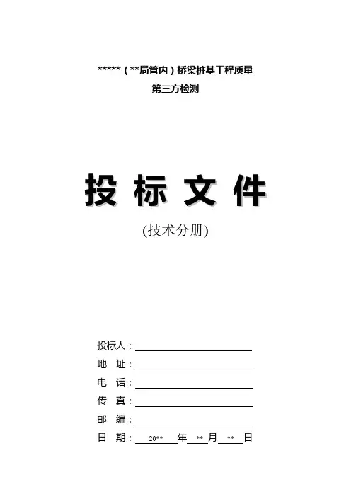 桩基检测投标书