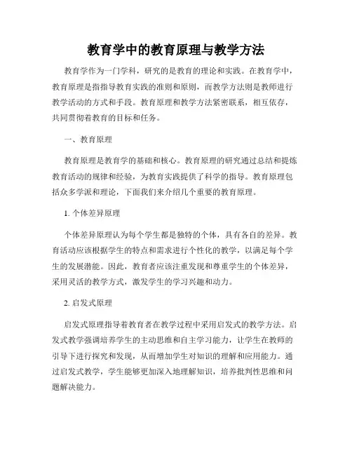教育学中的教育原理与教学方法